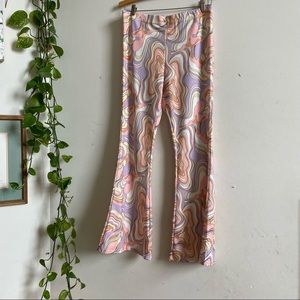 fun multicolored flare pants! Wavey